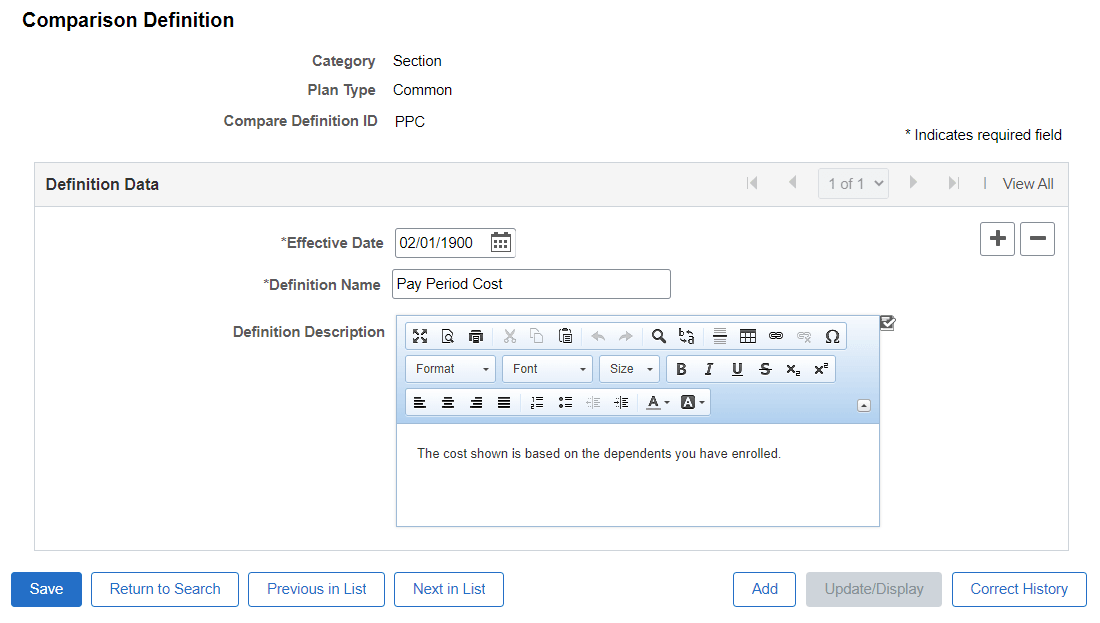 Comparison Definition – Section