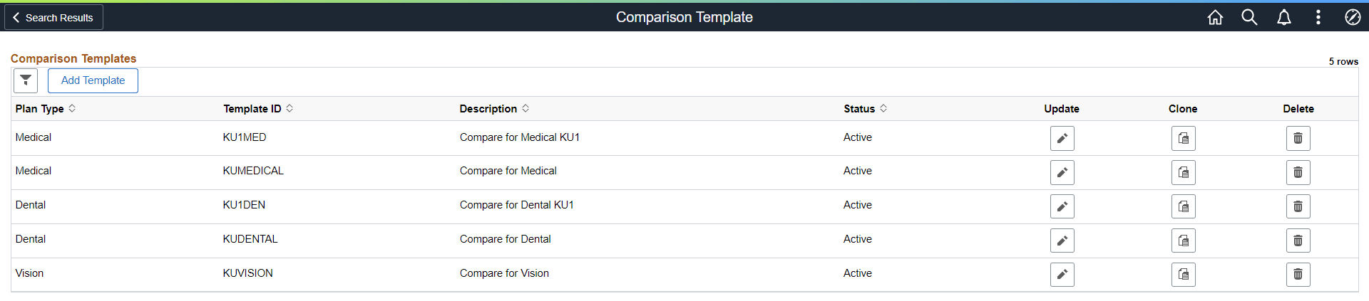 Comparison Template