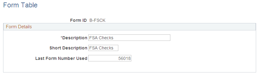 Form Table page Form Table page