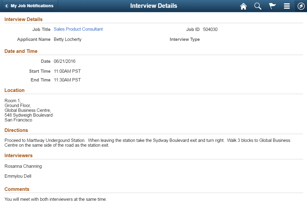 Interview Details page (fluid) Interview Details page (fluid)