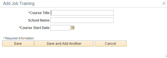 Job Training page