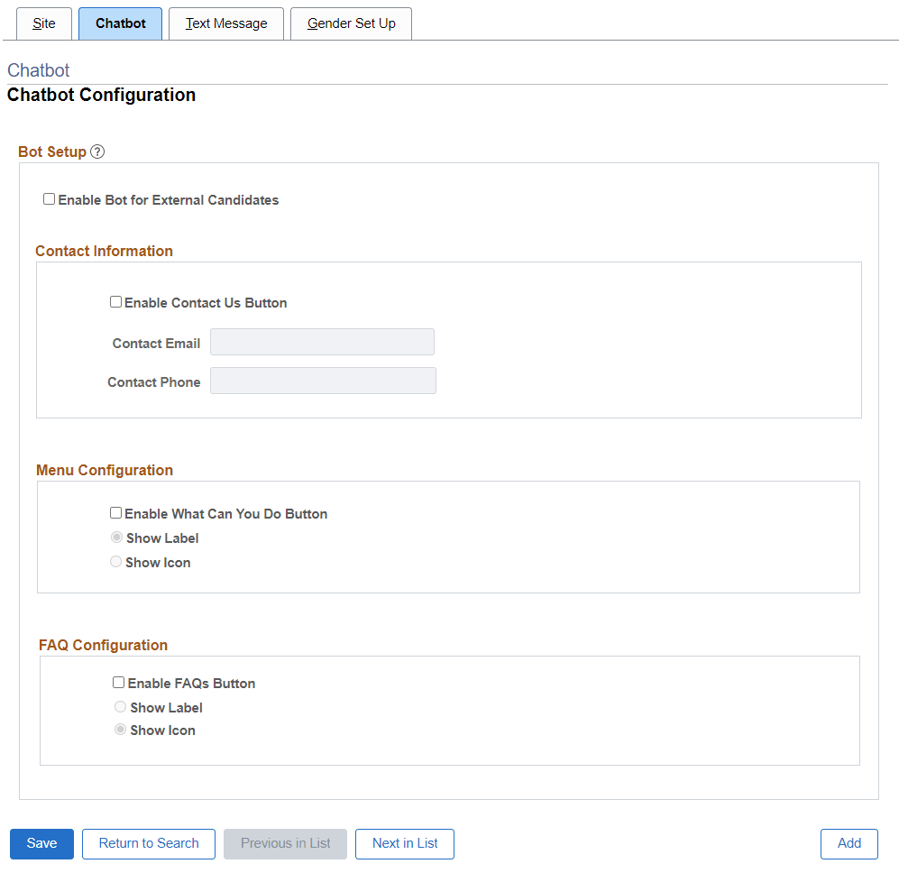 Site Set Up (Careers) – Chatbot Site Set Up (Careers) – Chatbot