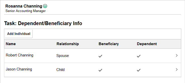 LE_Dependent/Beneficiary Info page LE_Dependent/Beneficiary Info page