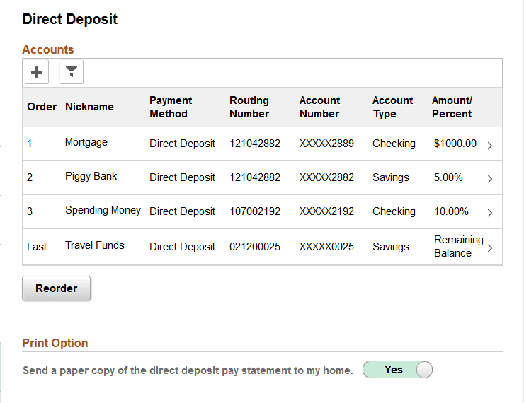 Pay and Compensation - Direct Deposit page Pay and Compensation - Direct Deposit page