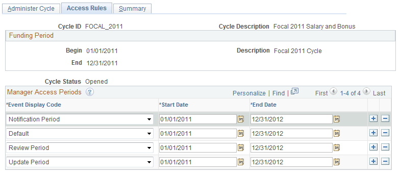 Access Rules page Access Rules page