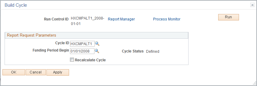 Build Cycle page Build Cycle page