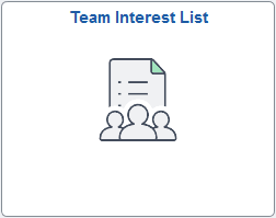 Team Interest List tile
