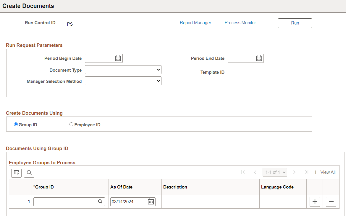 Create Documents page for administrators Create Documents page for administrators