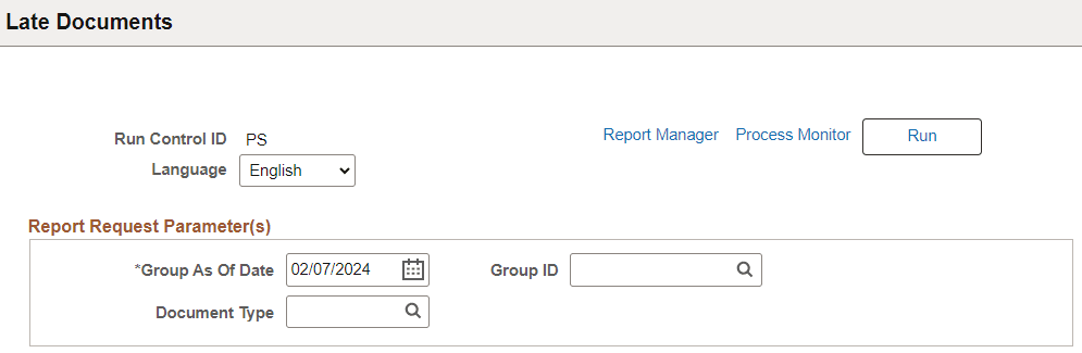 Late Documents page