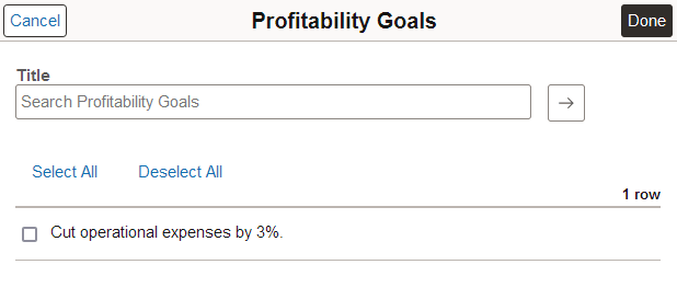 Section Name> - Goals page