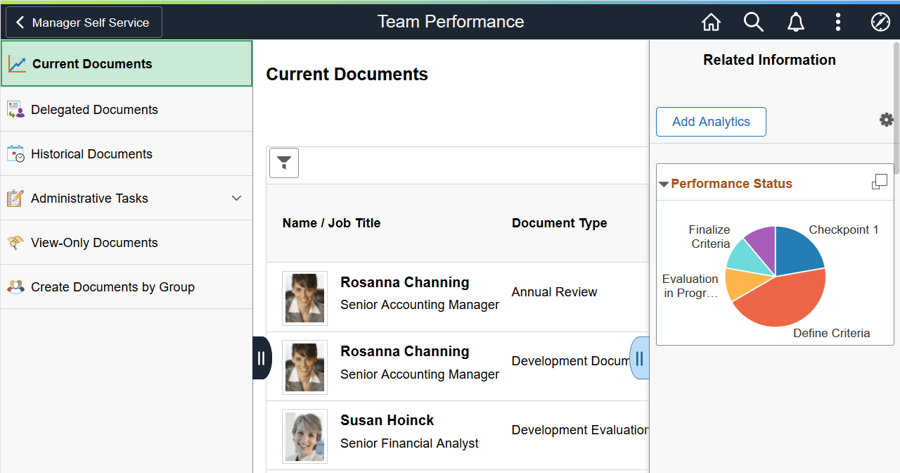 (Tablet) Supplementary panel for Team Performance