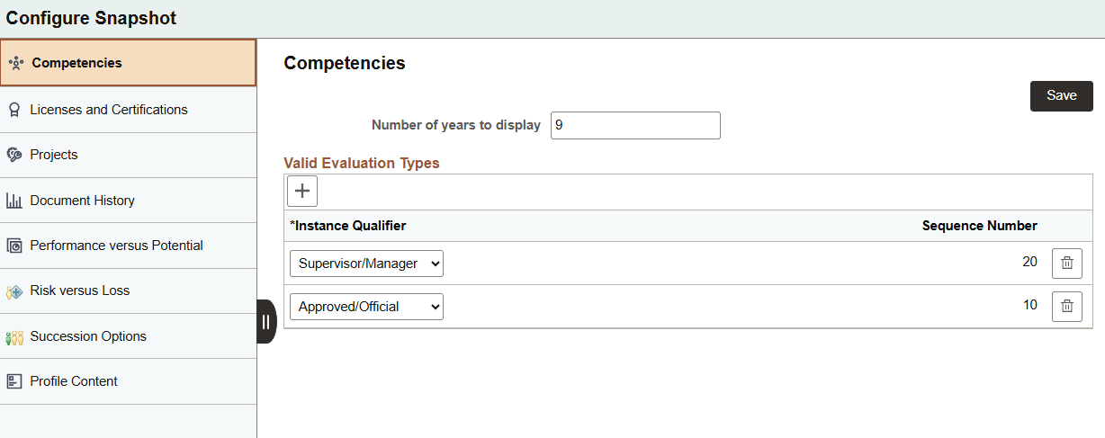 Configure Snapshot page layout
