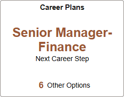 Snapshot - Career Plans (Summary) tile