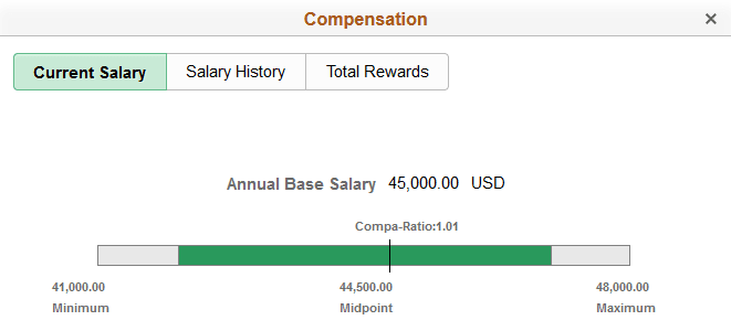 Snapshot - Compensation: Current Salary page