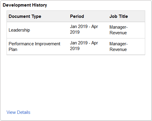 Snapshot - Development History tile