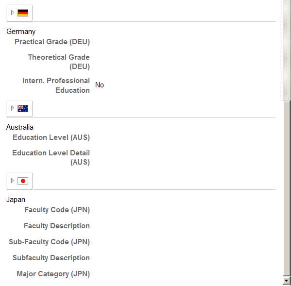 Snapshot - Education Details page (2 of 2)