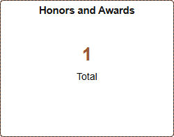 Snapshot - Honors and Awards (Summary) tile