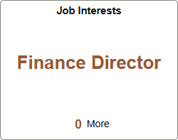 Snapshot - Job Interest (Summary) tile
