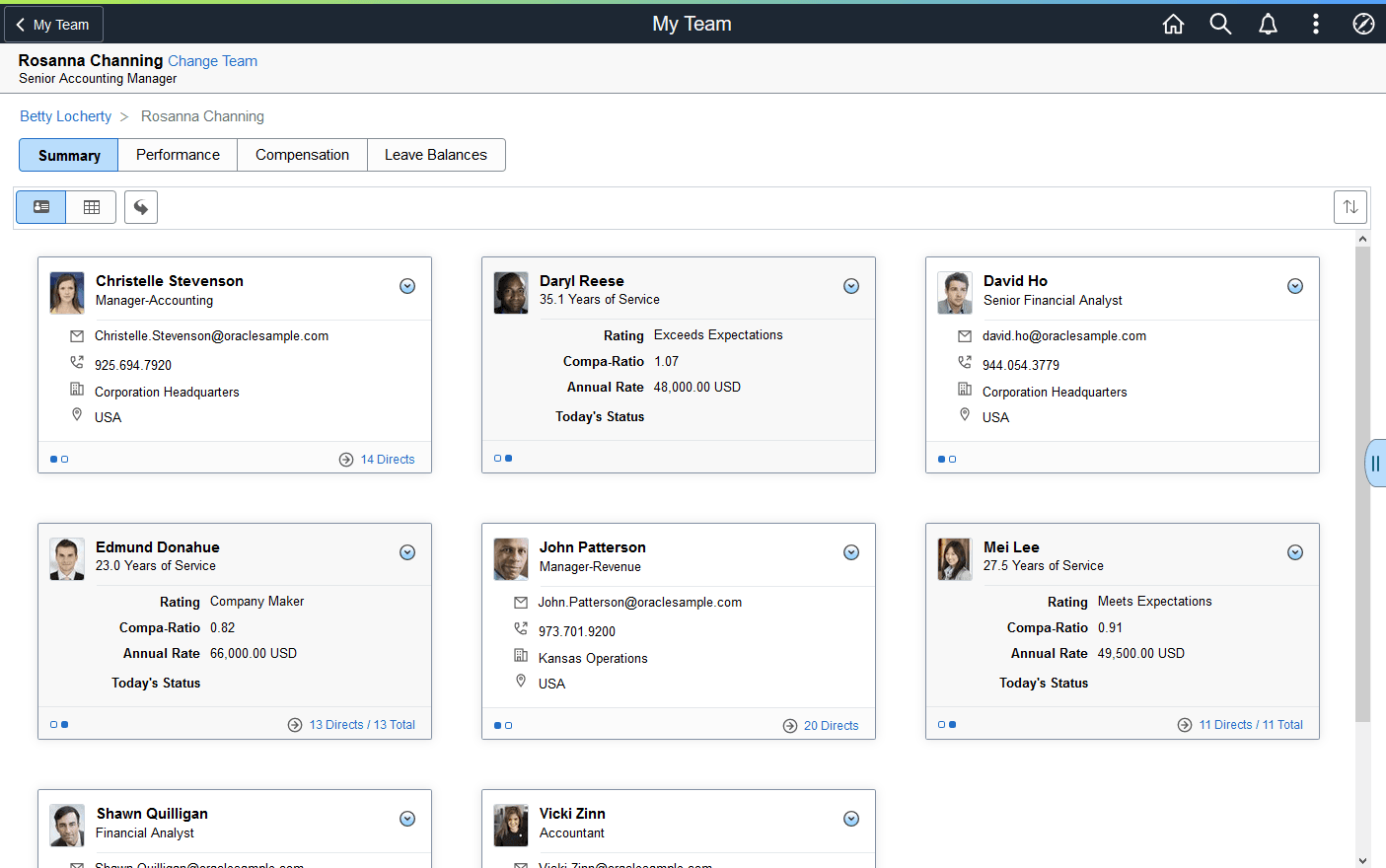 (Tablet) My Team - Summary page: card view (Tablet) My Team - Summary page: card view