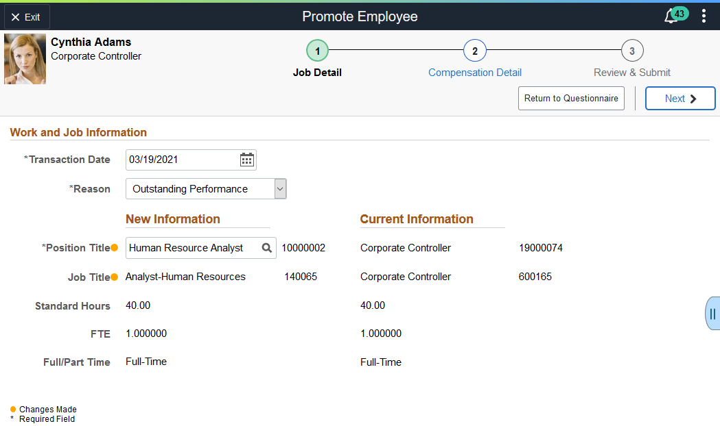 Work and Job Information (PeopleTools 8.55 and higher) Work and Job Information (PeopleTools 8.55 and higher)
