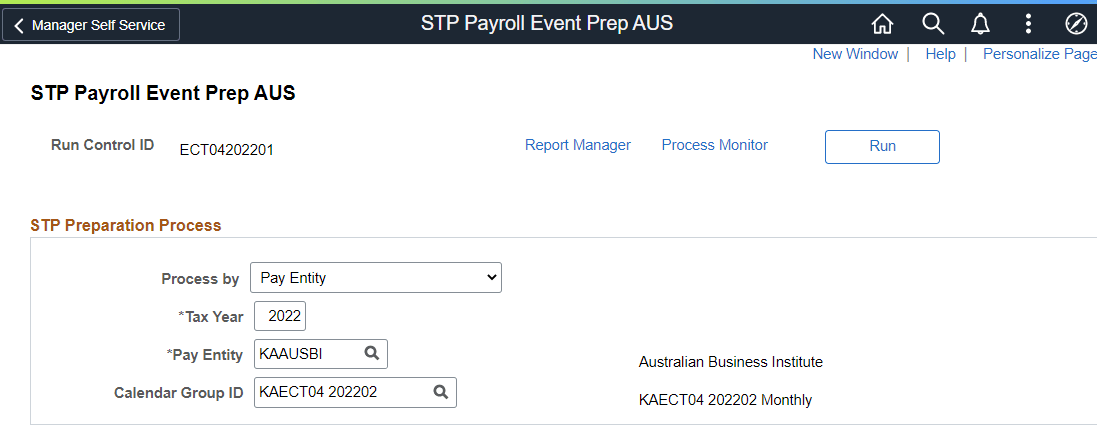 STP Payroll Event Prep AUS Page STP Payroll Event Prep AUS Page
