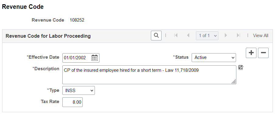 Revenue Code page