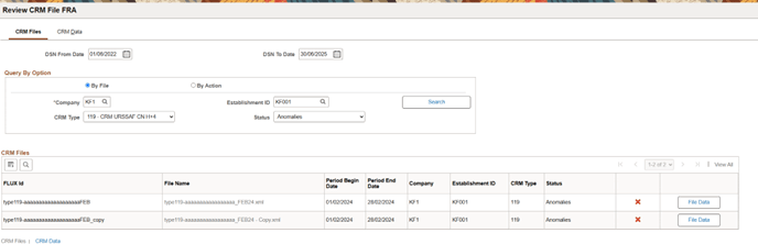 Filter by File page