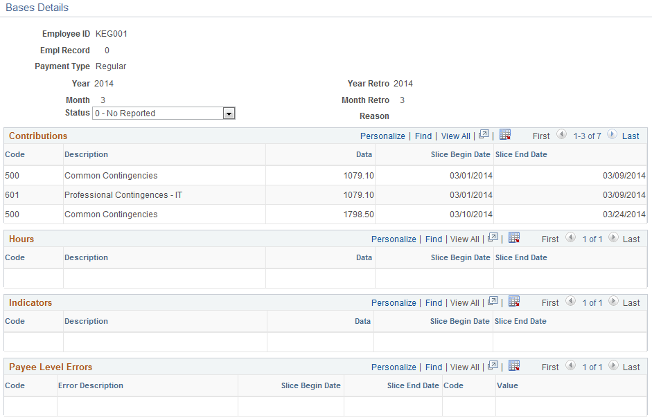 Bases Details page Bases Details page