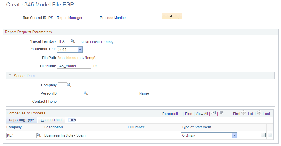 Create 345 Model File ESP page Create 345 Model File ESP page