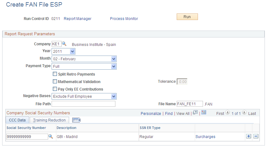 Create FAN File ESP page Create FAN File ESP page