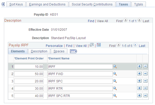 Taxes page