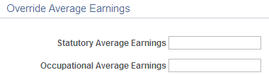 Override Average Earnings page Override Average Earnings page