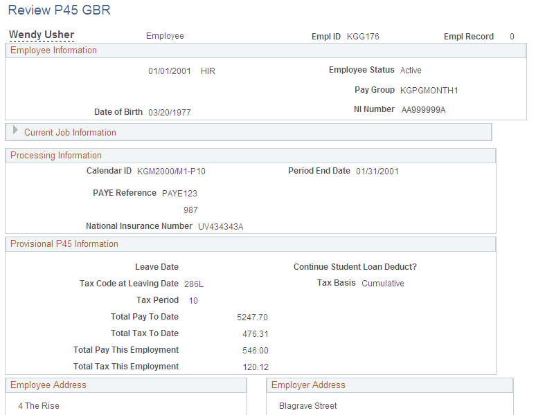 Review P45 GBR page
