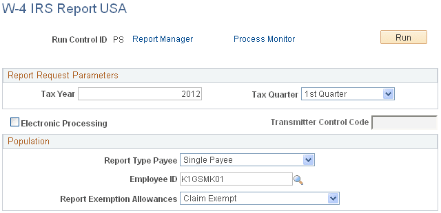 W-4 IRS Report USA page W-4 IRS Report USA page