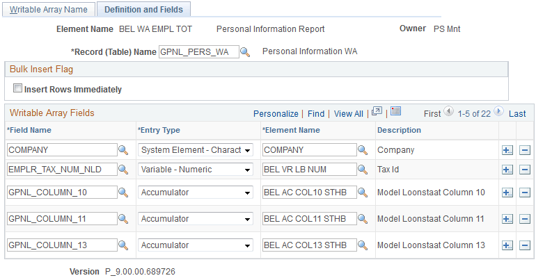 Definition and Fields page Definition and Fields page
