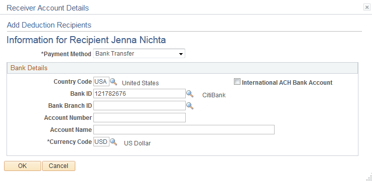 Information for Recipient page