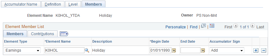 Members page
