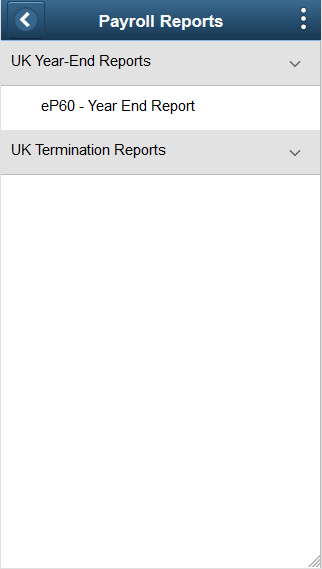 Payroll Reports page (expanded)