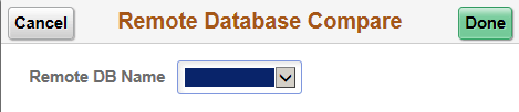 Remote DB Compare Remote DB Compare