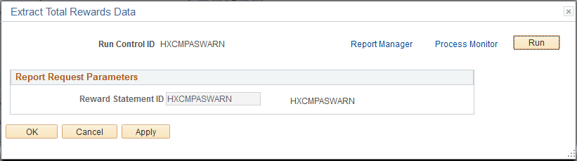 Extract Total Rewards Data page Extract Total Rewards Data page