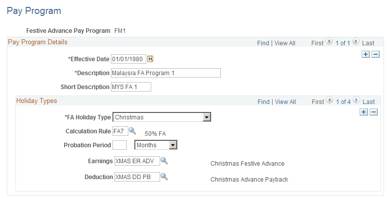 Pay Program page