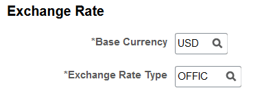 Exchange Rate page Exchange Rate page