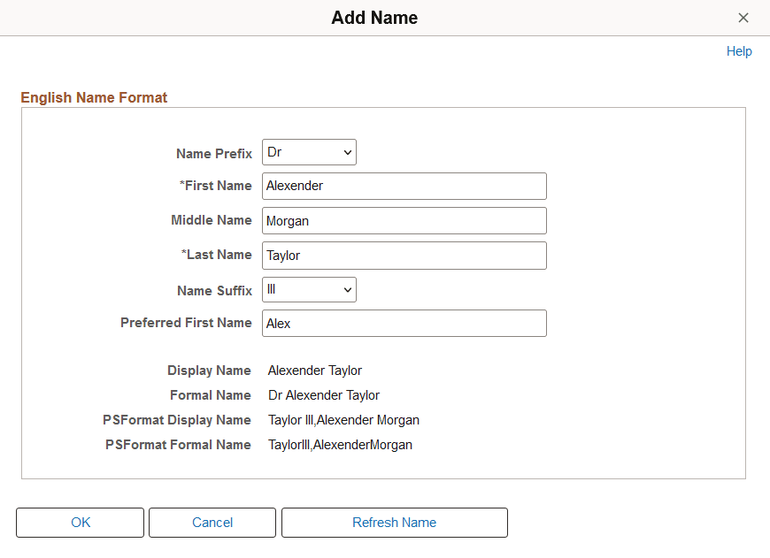 Add Name page Add Name page