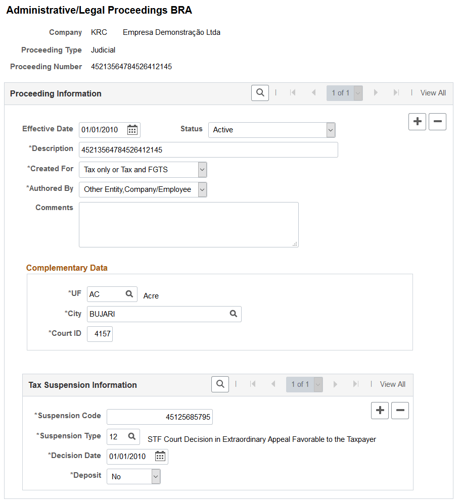 Administrative/Legal Proceedings BRA page Administrative/Legal Proceedings BRA page