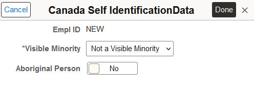 (CAN) Canada Self IdentificationData page (CAN) Canada Self IdentificationData page