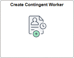 Create Contingent Worker tile Create Contingent Worker tile