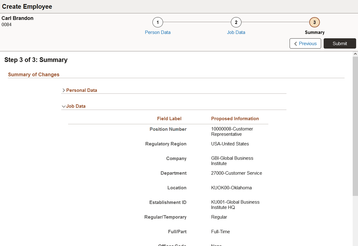 Create <Organizational Relationship> - Summary Page Create <Organizational Relationship> - Summary Page