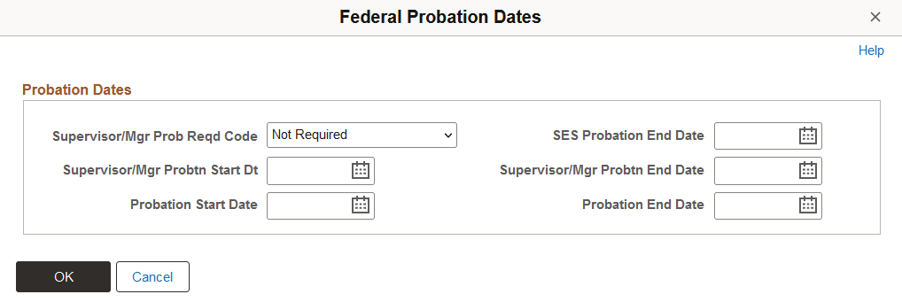 Federal Probation Dates page Federal Probation Dates page