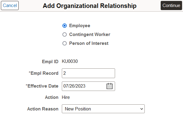 (Fluid) Add Organizational Relationship page (Fluid) Add Organizational Relationship page