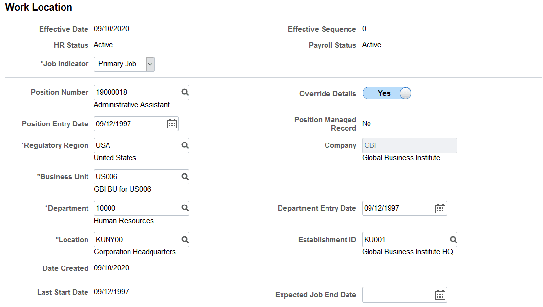 (Fluid) Work Location page (1 of 2) (Fluid) Work Location page (1 of 2)